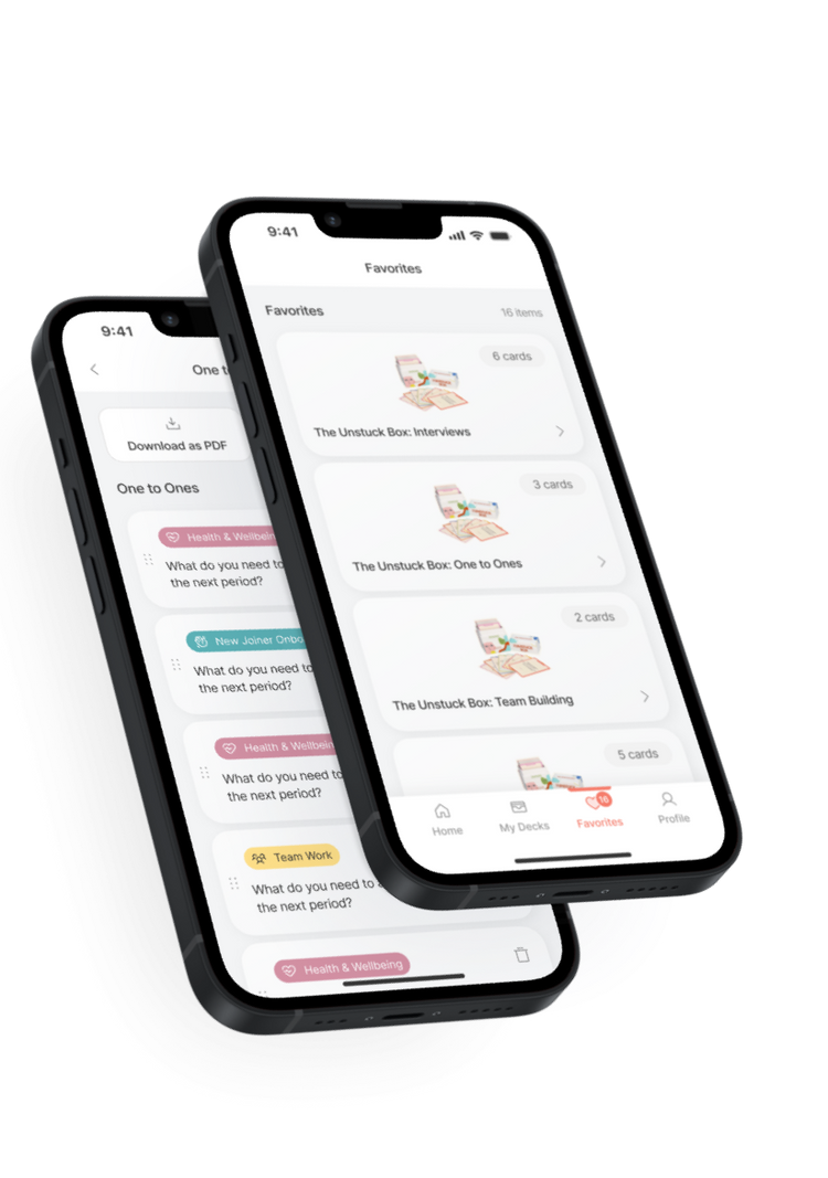 All Digital Decks: 1 Year Subscription visualizes a toolkit for leaders, offering digital decks for team engagement, communication, and personalized guidance in leadership conversations.