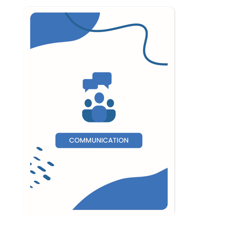 The Unstuck Box: Team Building Cards featuring a group illustration with speech bubbles, designed to enhance team communication and collaboration through 100 conversation prompts.