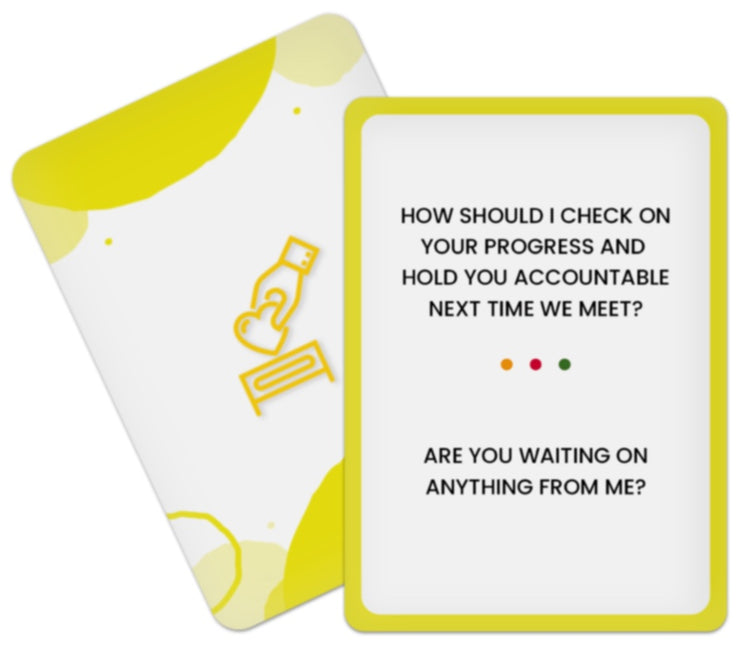 The Unstuck Box: One to Ones, a card deck with 100 prompts for team building, leadership, and improving workplace communication.