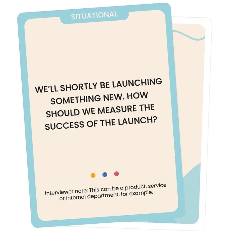 The Unstuck Box: Interviews, a deck of 100 interview cards, shown as a close-up of a card with text for structured hiring.