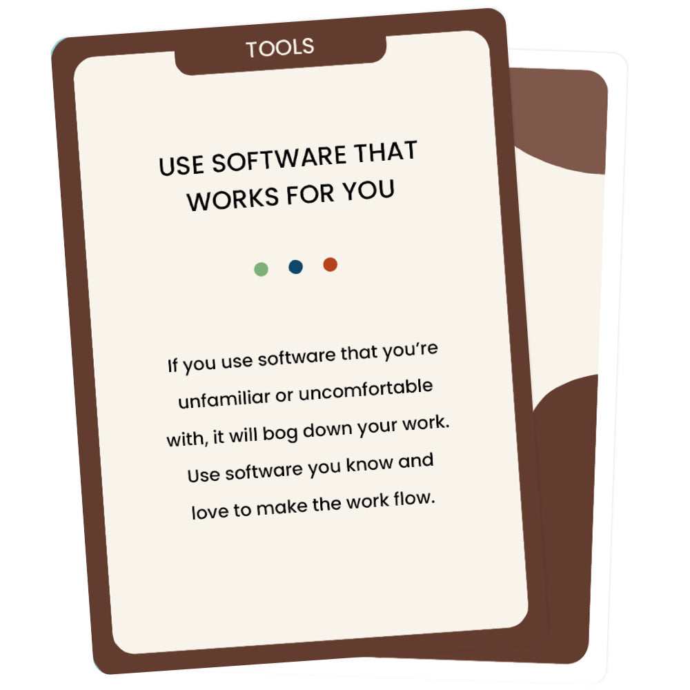 Close-up of The Unstuck Box: Motivation, featuring black text on a white background with motivational messages to enhance workday productivity and support.