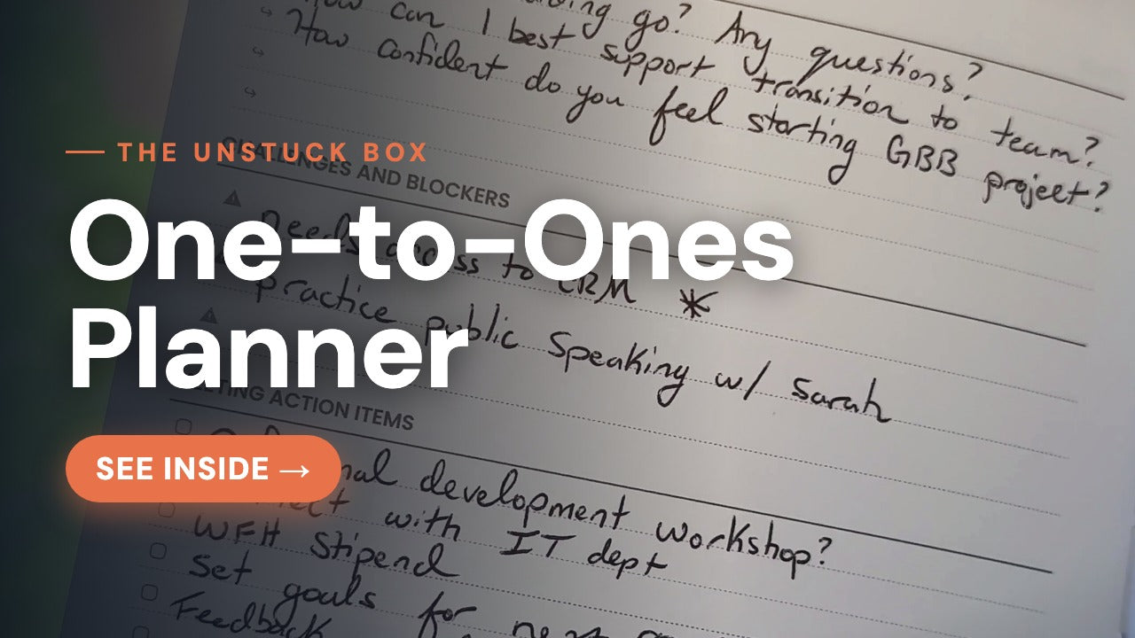 Load video: Video Tour of The Unstuck Box One to Ones Planner