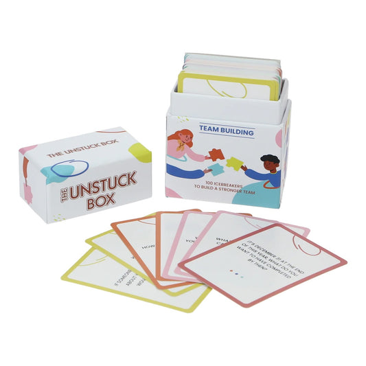 Manager Box Bundle with three boxes containing cards to enhance communication, team morale, productivity, and leadership skills.