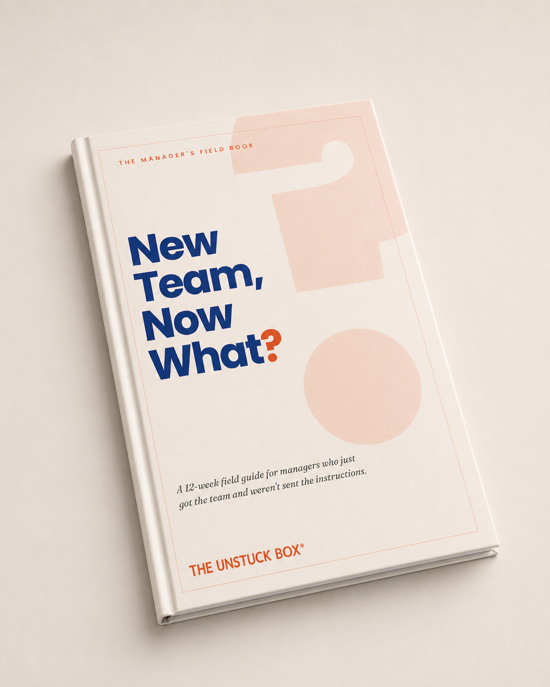 New Team, Now What field book mockup.