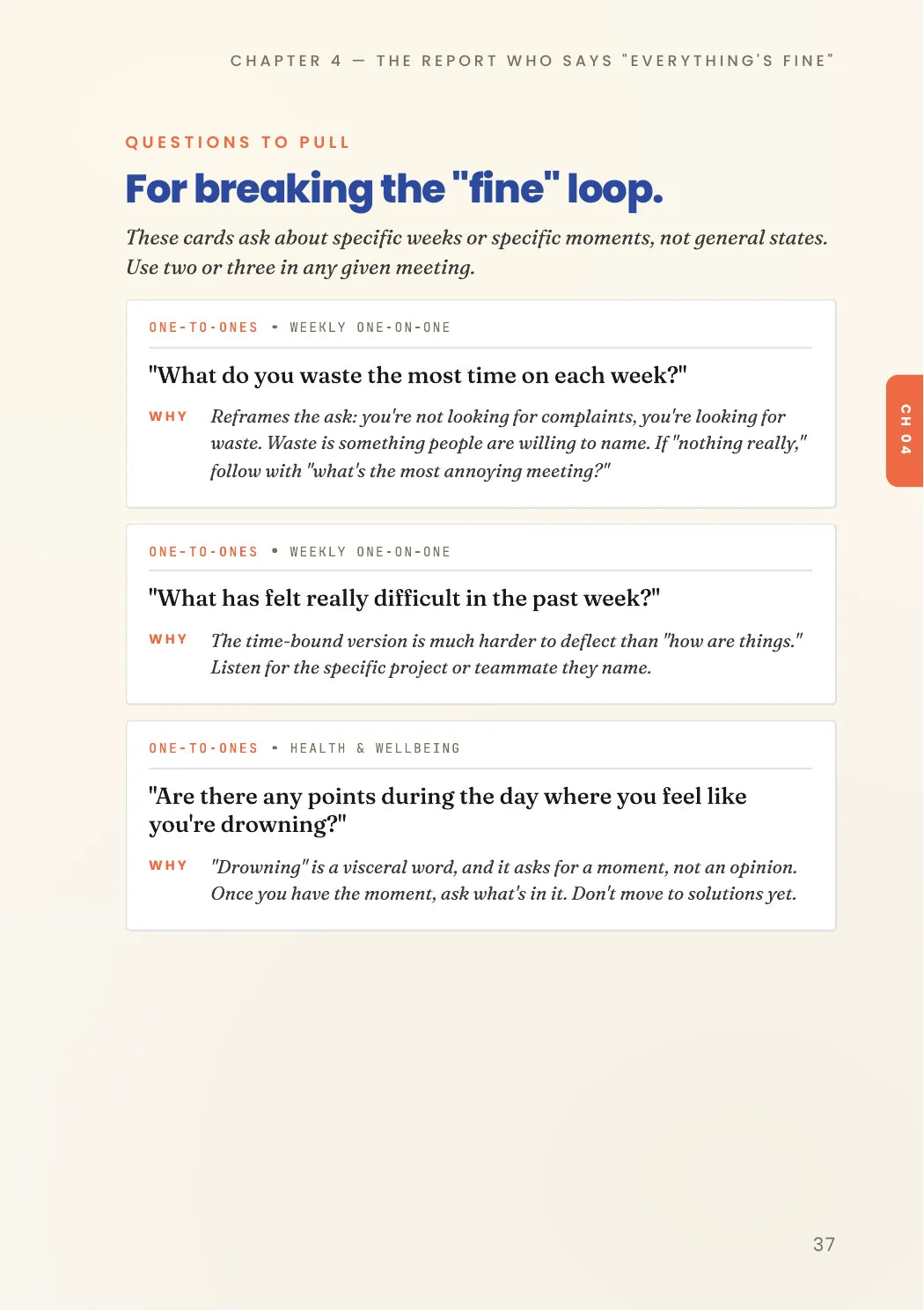 Field Book preview page 11: Questions to pull