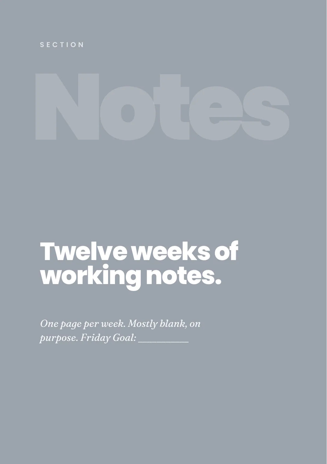 Field Book preview page 16: Notes